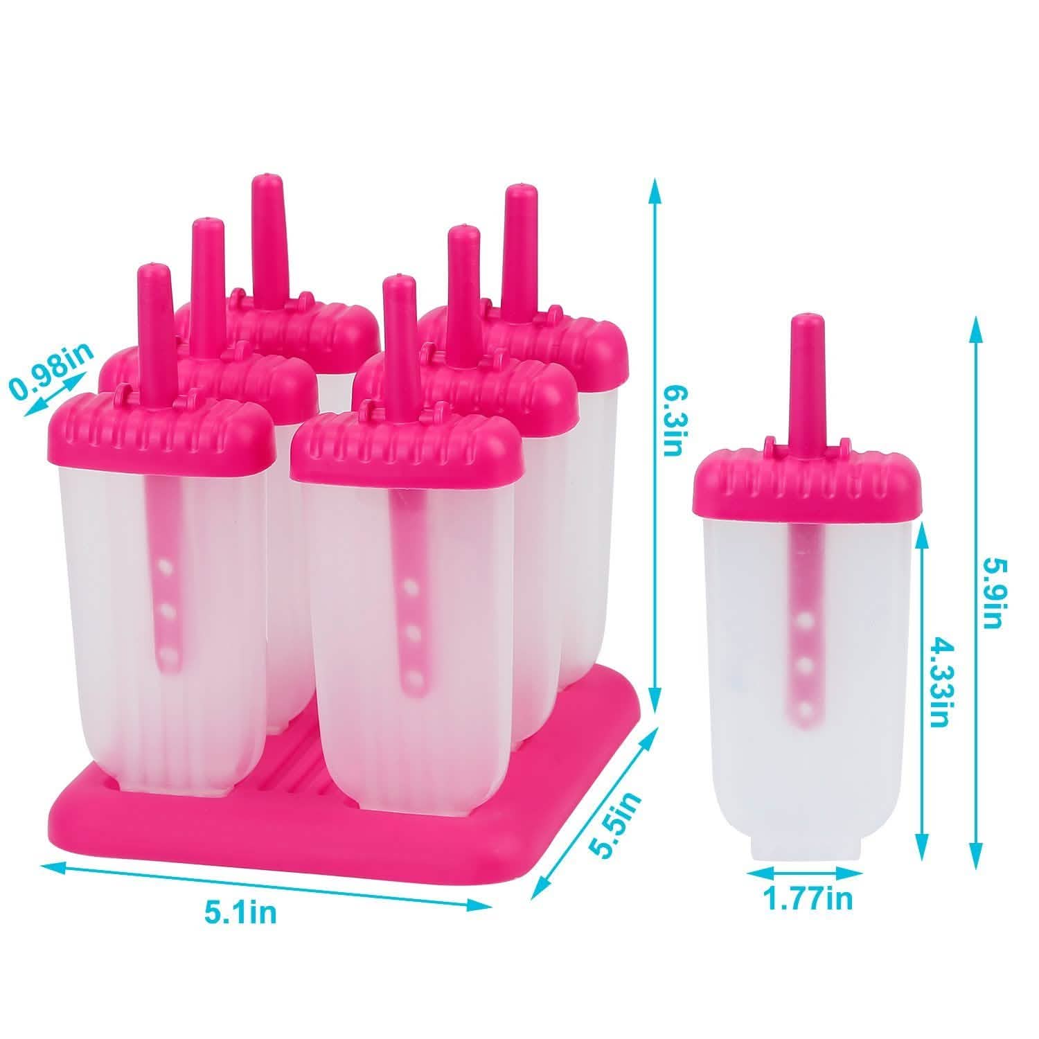 6-Piece: Popsicle Molds Reusable Ice Cream DIY Ice Pop Maker DailySale