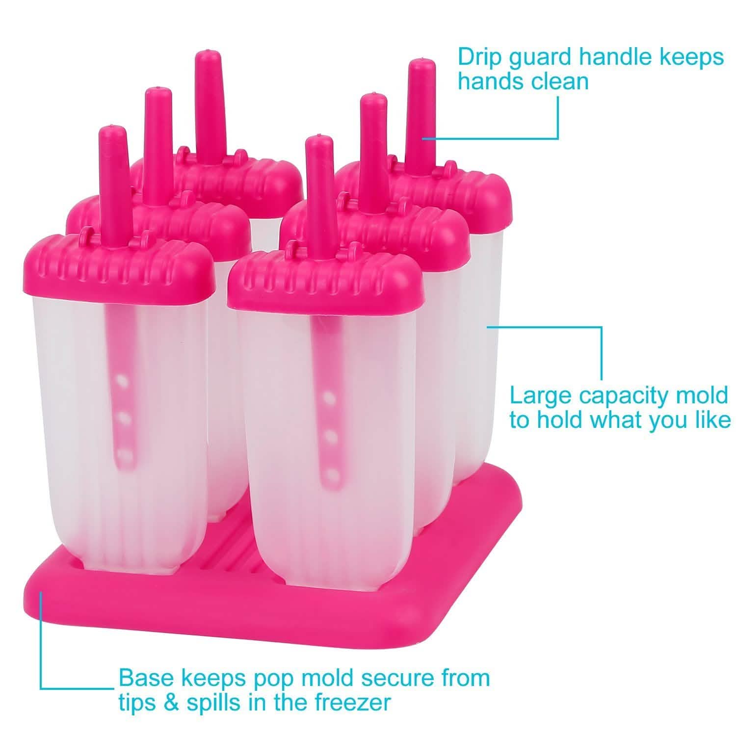 6-Piece: Popsicle Molds Reusable Ice Cream DIY Ice Pop Maker DailySale