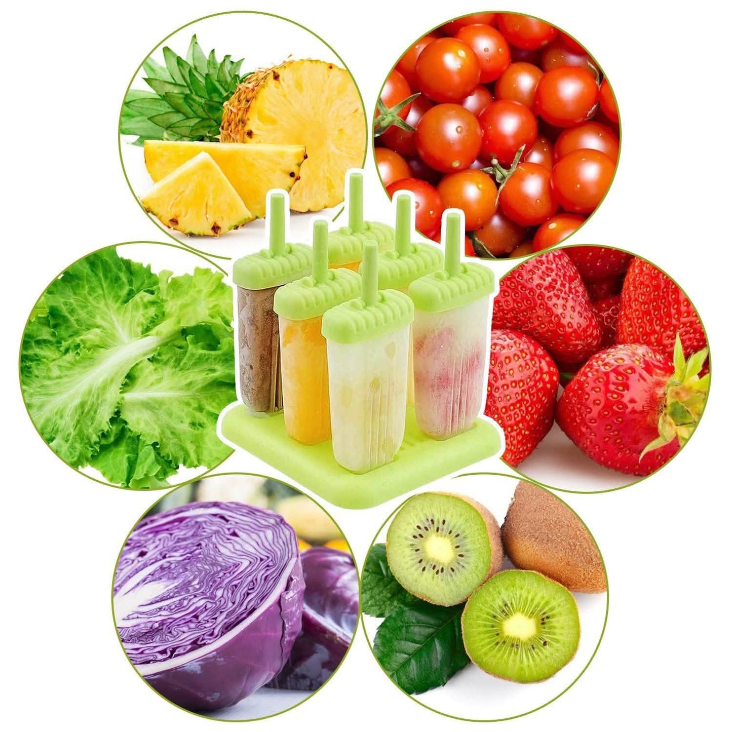 6-Piece: Popsicle Molds Reusable Ice Cream DIY Ice Pop Maker DailySale