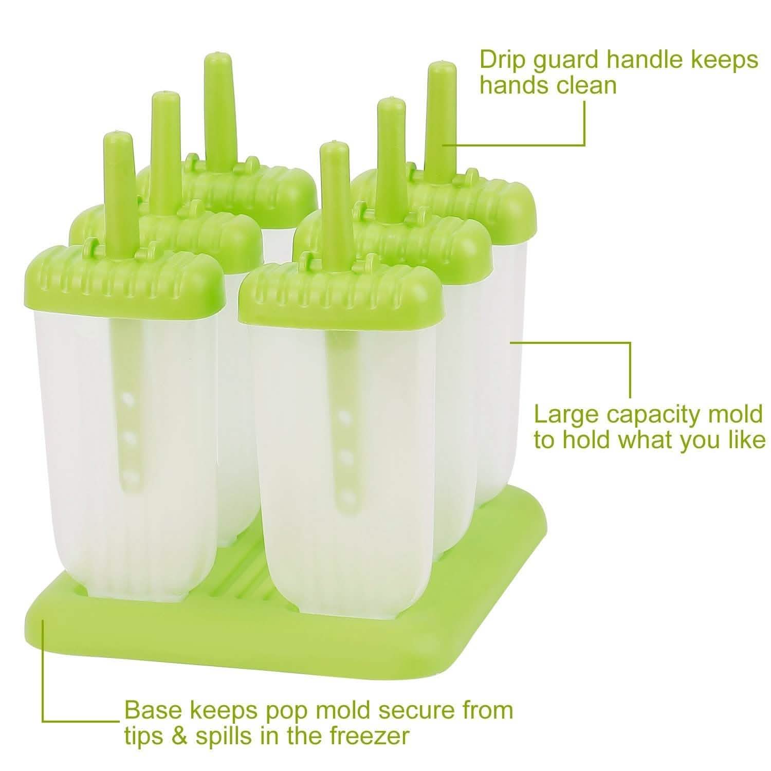 6-Piece: Popsicle Molds Reusable Ice Cream DIY Ice Pop Maker DailySale
