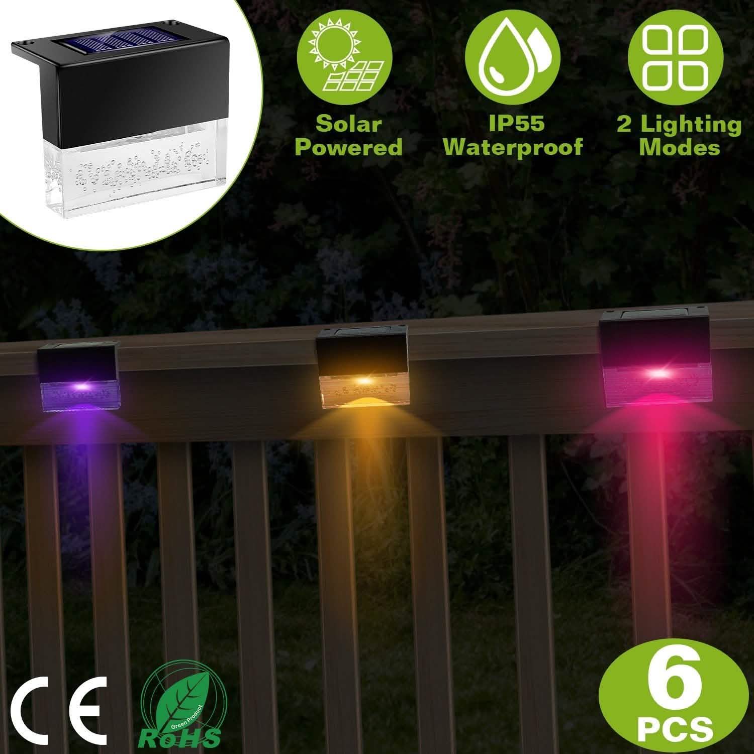 6-Piece: Solar Powered Acrylic Bubbles Decorative Deck Lights DailySale