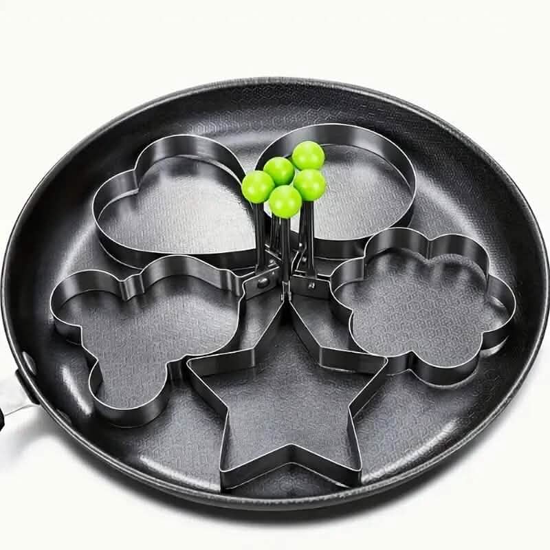 6-Pieces: Creative Stainless Steel Egg Cooking Ring Set DailySale