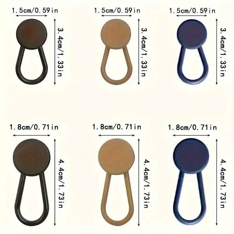 6-Pieces: Durable Waistband Expanders for Jeans DailySale