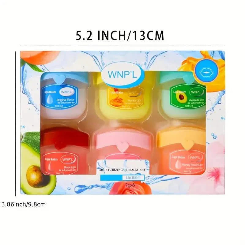 6-Pieces: Luxurious Glossy Lip Balm Set - Long-Lasting Hydration for Dry Lips DailySale