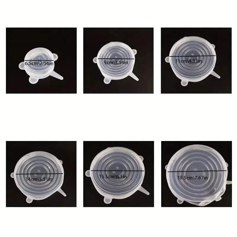 6-Pieces: Reusable Durable Food Storage Bowl Lids DailySale