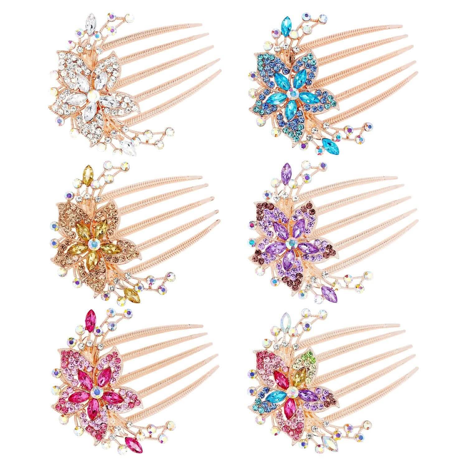6-Pieces: Rhinestone Encrusted Hairpin Barrette Accessory DailySale
