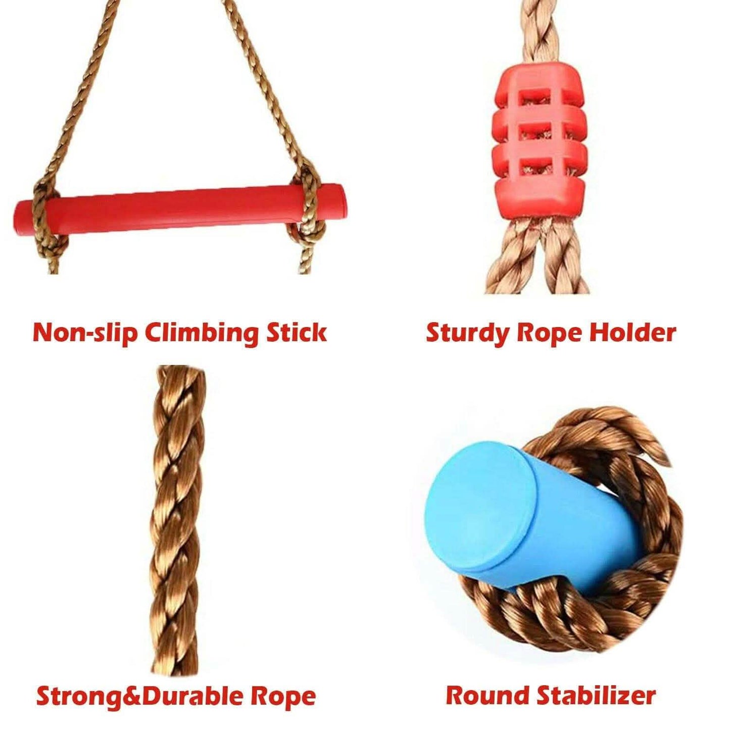 6 Rungs Swing Climbing Rope Ladder Hang for Children Playground Exercise DailySale