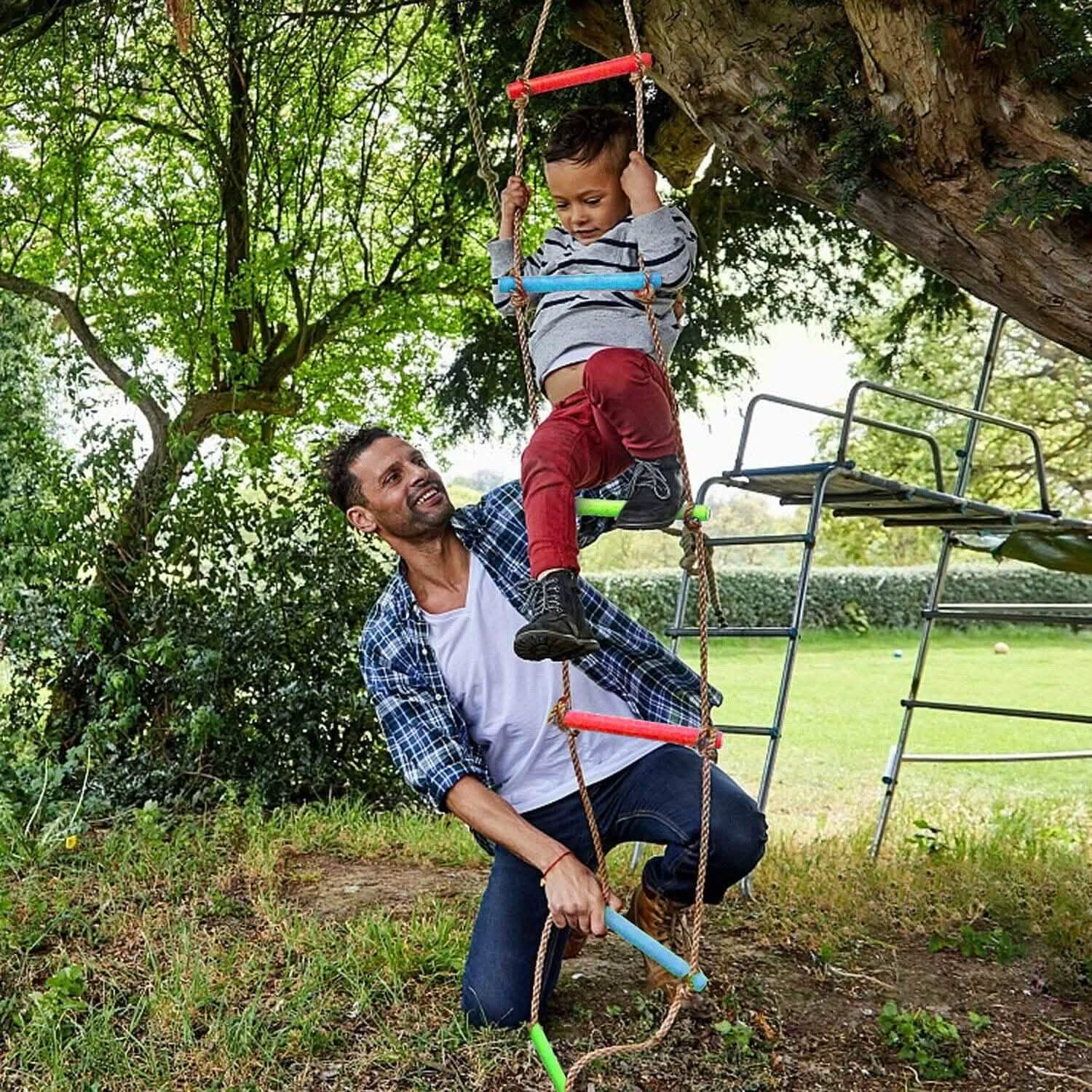 6 Rungs Swing Climbing Rope Ladder Hang for Children Playground Exercise DailySale