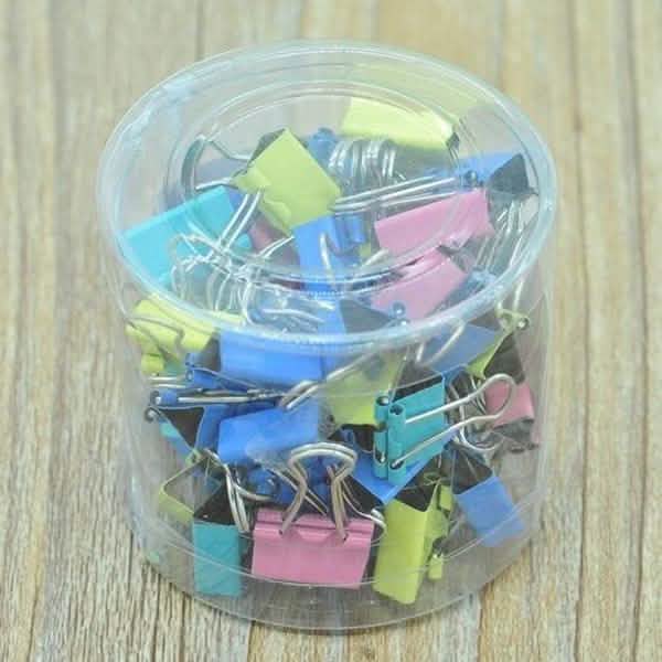 60-Pieces: 15mm Colorful Metal Paper File Ticket Binder Clips DailySale