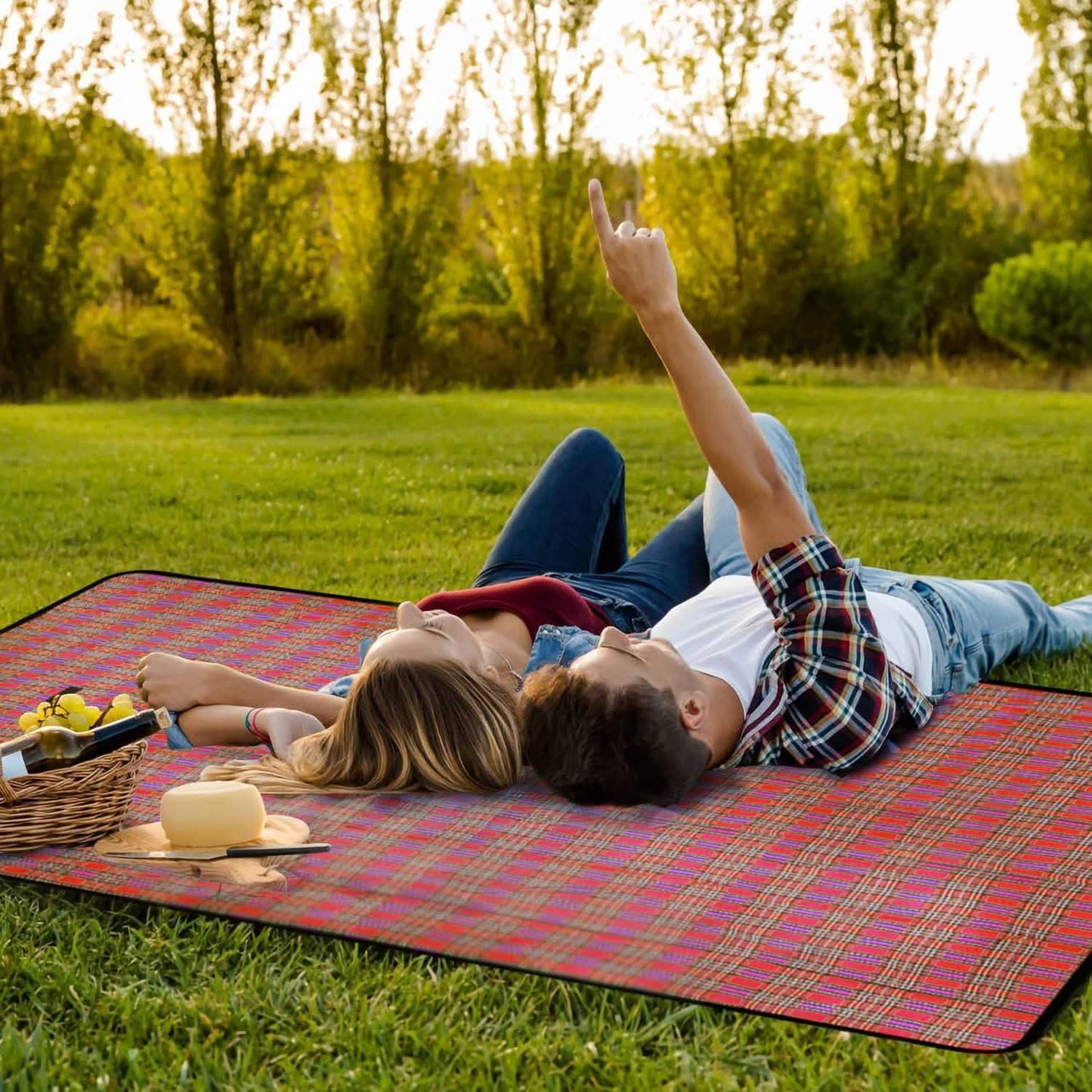 60" x 78" Foldable Waterproof Picnic Blanket with Strap DailySale