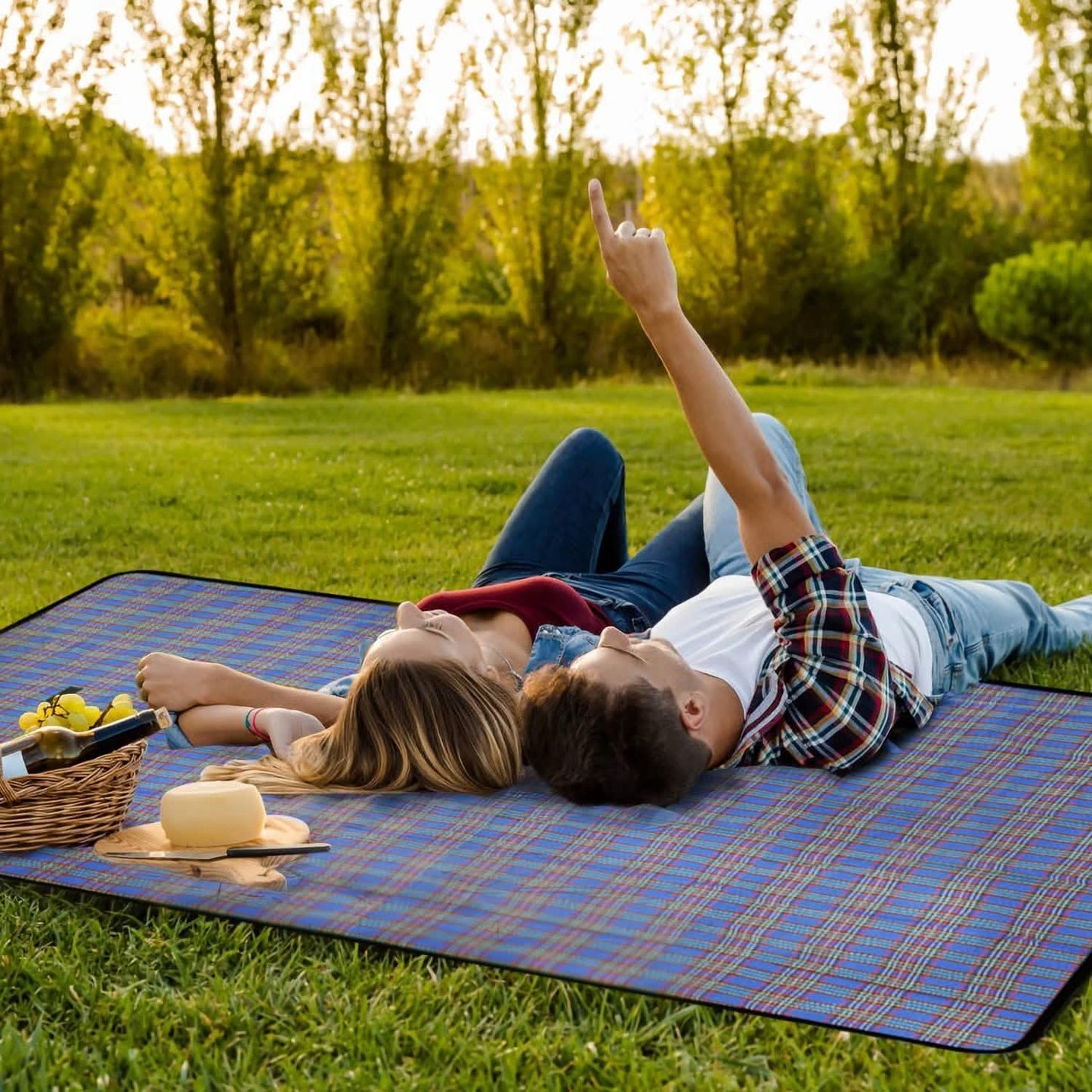 60" x 78" Foldable Waterproof Picnic Blanket with Strap DailySale