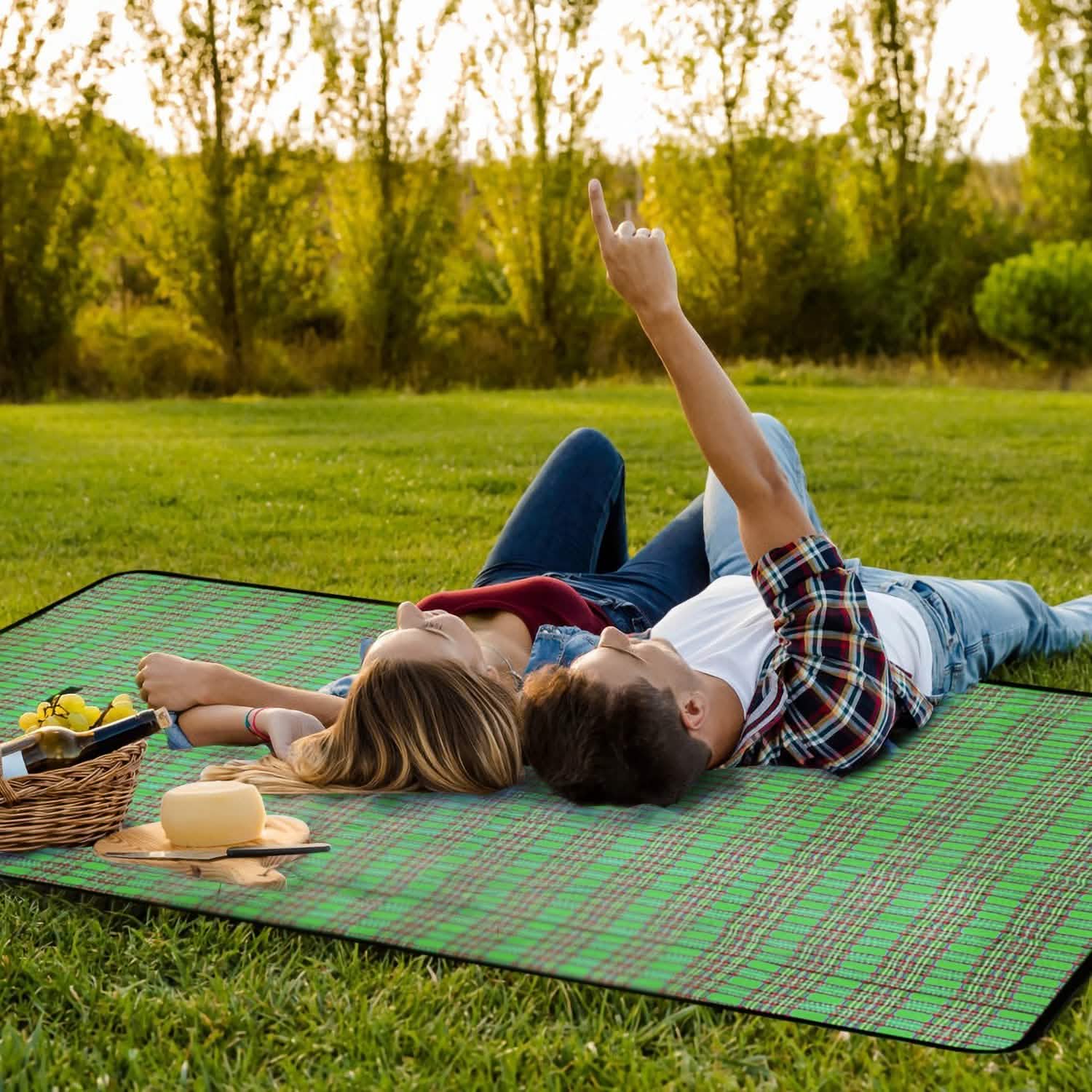 60" x 78" Foldable Waterproof Picnic Blanket with Strap DailySale