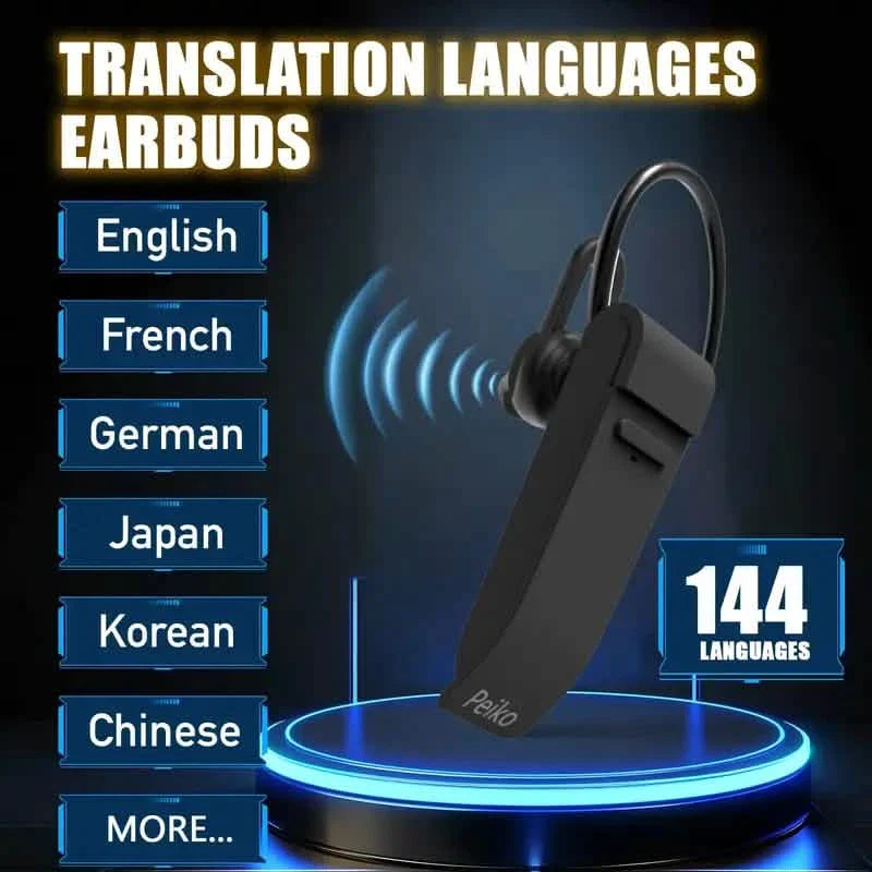 PEIKO World Language Translator Single Earbud – Real-Time Voice Translation DailySale