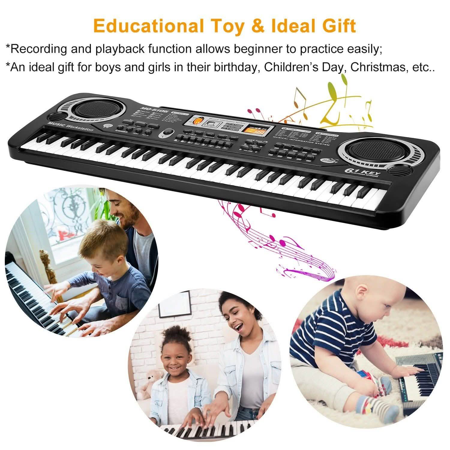 61 Keys Digital Music Electronic Keyboard DailySale