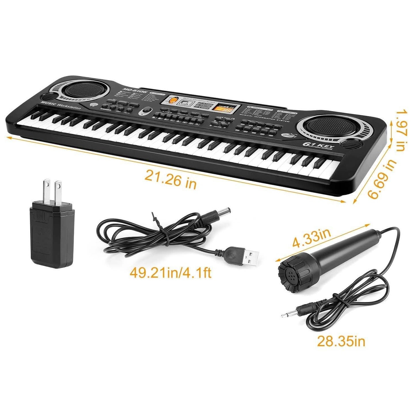 61 Keys Digital Music Electronic Keyboard DailySale