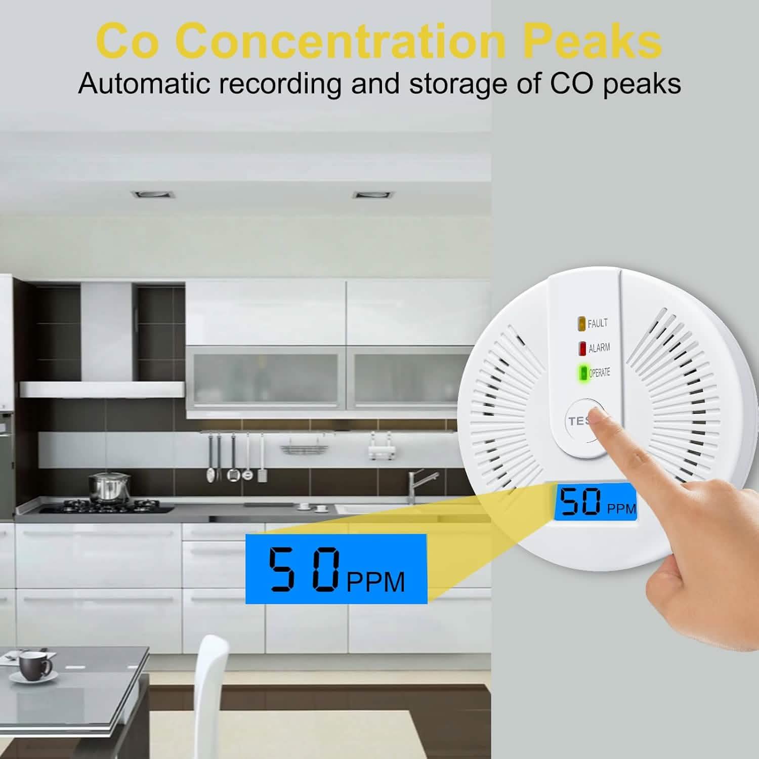 Portable Carbon Monoxide Detector – Battery-Operated CO Alarm DailySale