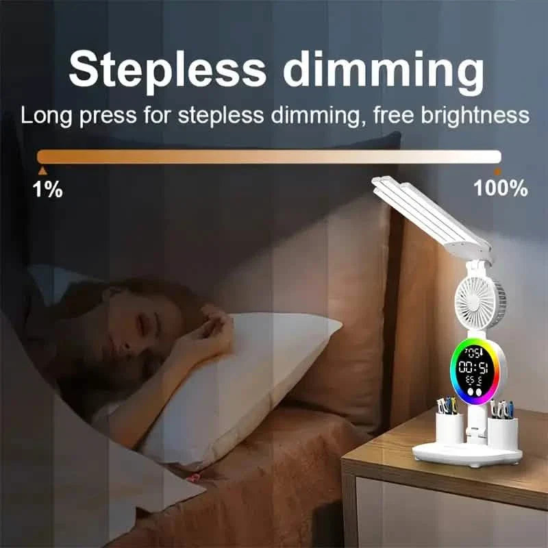 Smart Touch LED Desk Lamp – USB Powered, Dual Head, Dimmable, Color Changing DailySale