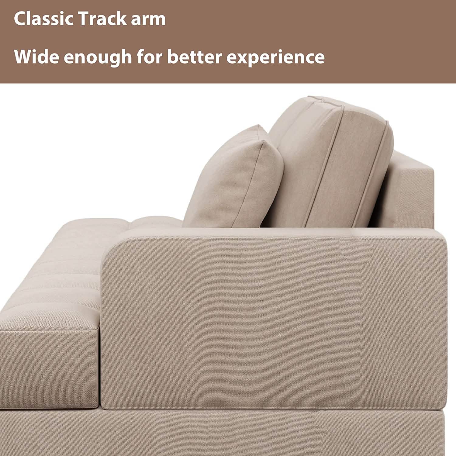 64" Deep Tufted Upholstered Textured Fabric Chaise Lounge Toss Pillow Included DailySale