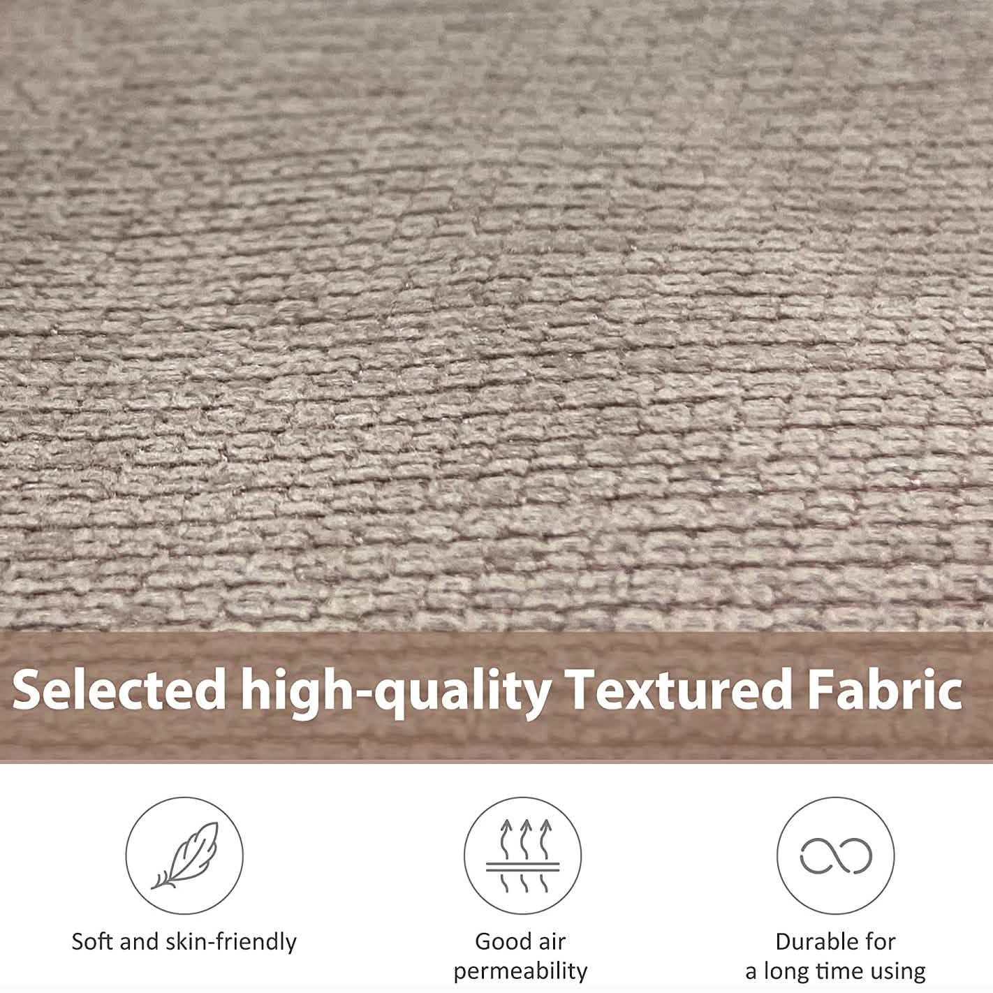64" Deep Tufted Upholstered Textured Fabric Chaise Lounge Toss Pillow Included DailySale