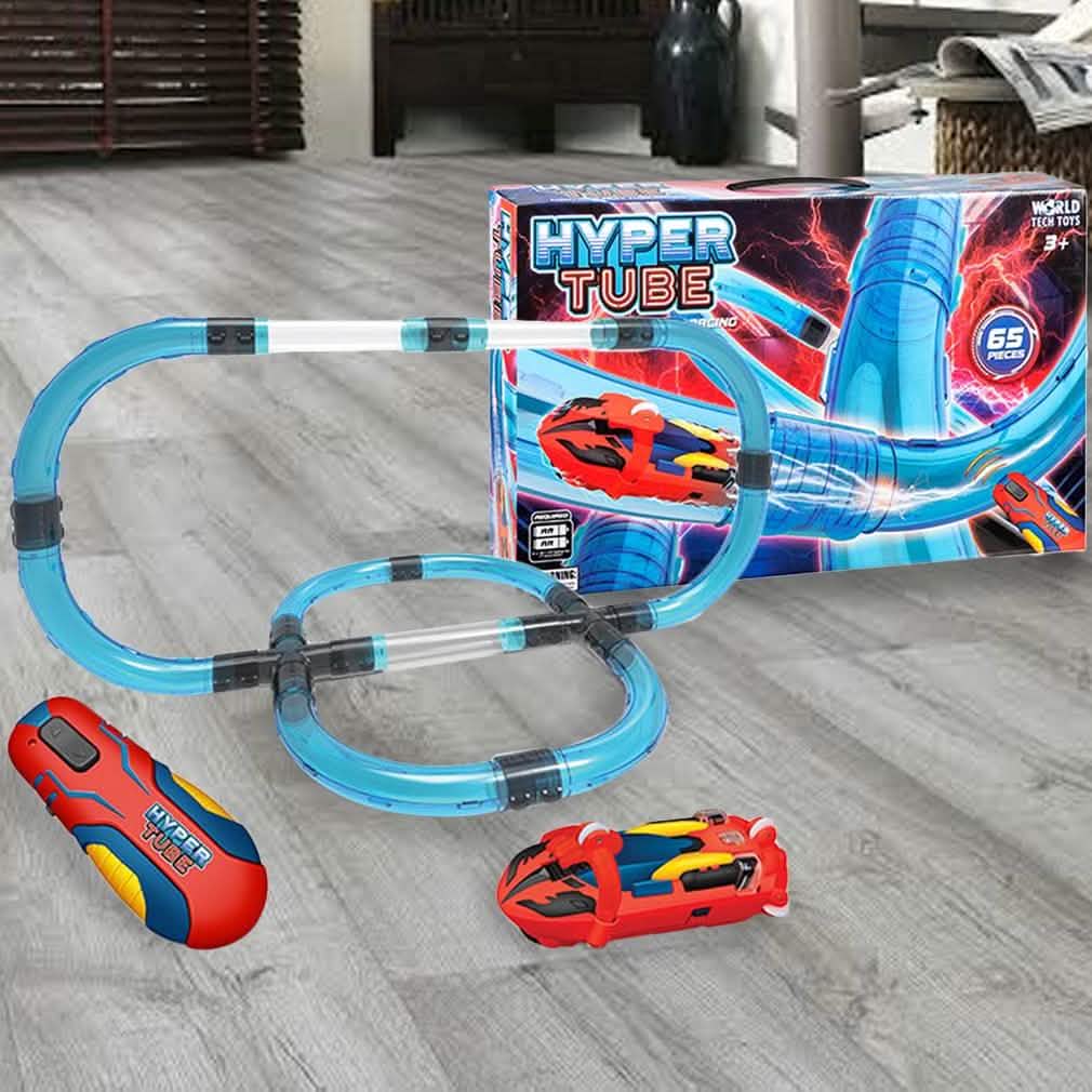 65 Piece Set: Hyper Tube Lightning Fast Tube Racing Playset DailySale