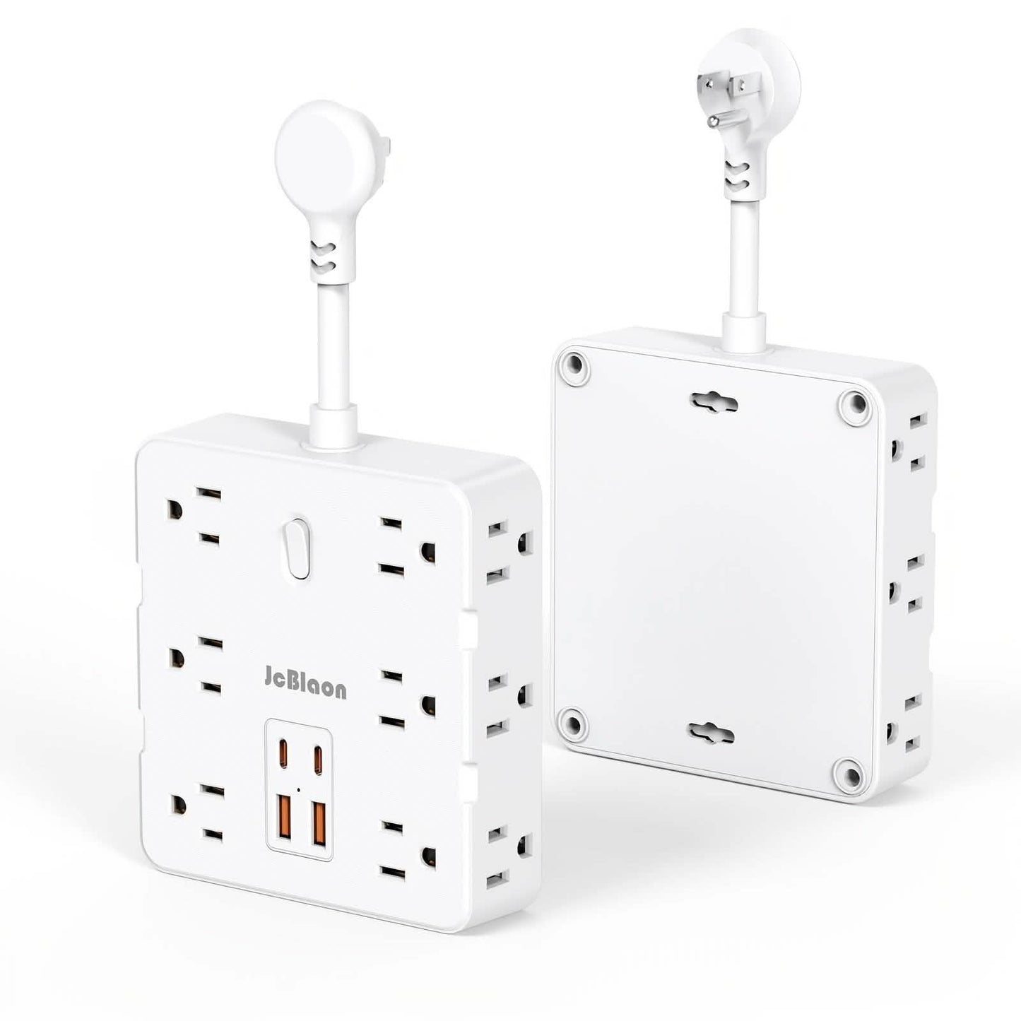 16-in-1 Power Strip – 12 AC Outlets & 4 USB Ports, White DailySale