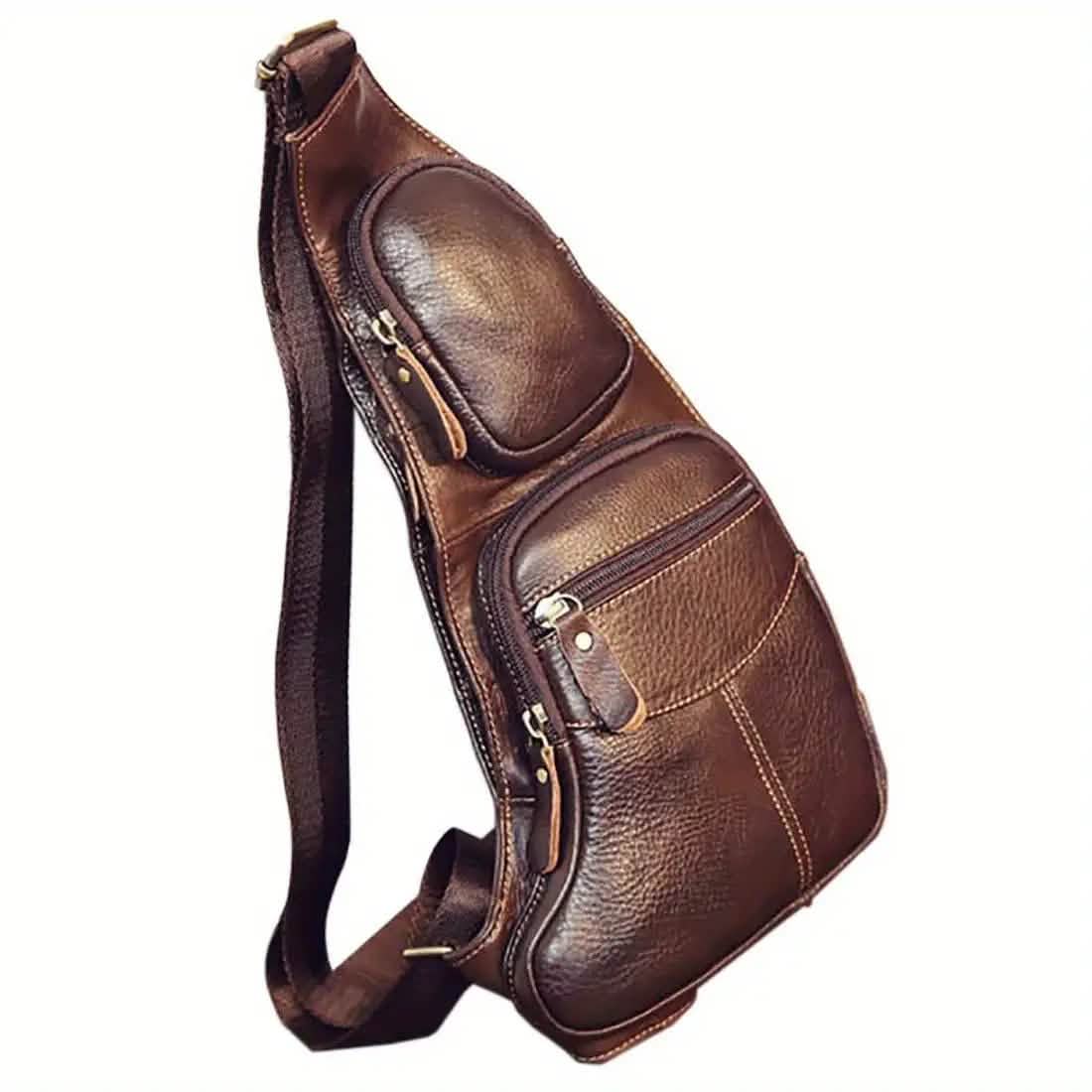 Genuine Leather Crossbody Sling Bag (Unisex) DailySale