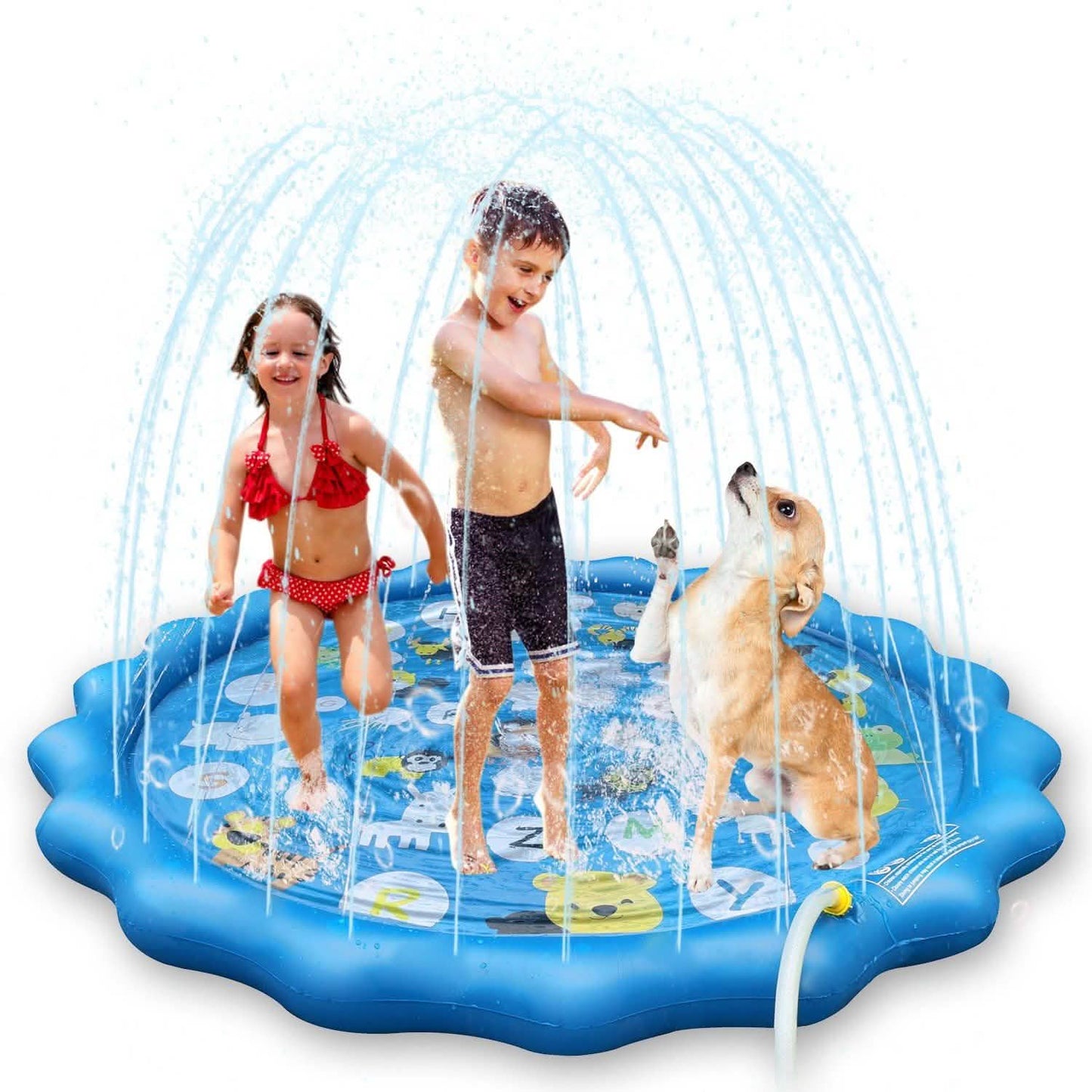 68" Inflatable Blow Up Pool Sprinkler Splash Pad For Kids DailySale
