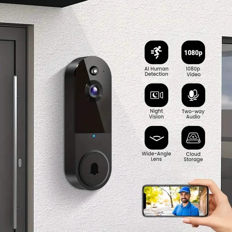 1080P HD Smart Doorbell Camera with AI Detection & Night Vision DailySale