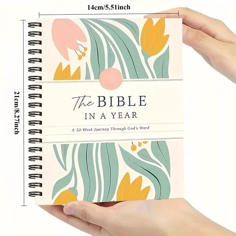 1-Year Bible Study Plan & Prayer Journal – Undated Spiral Bound DailySale