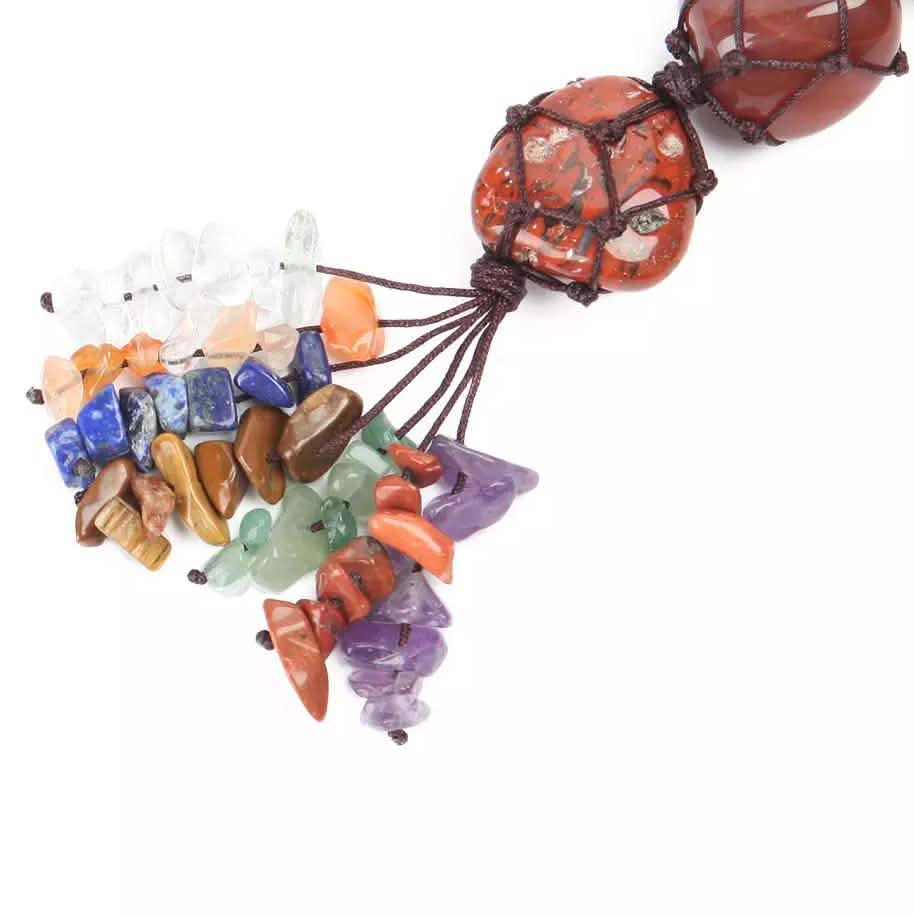 7 Chakra Gemstones Reiki Healing Crystals Tassel Wall Car Hanging Ornament DailySale