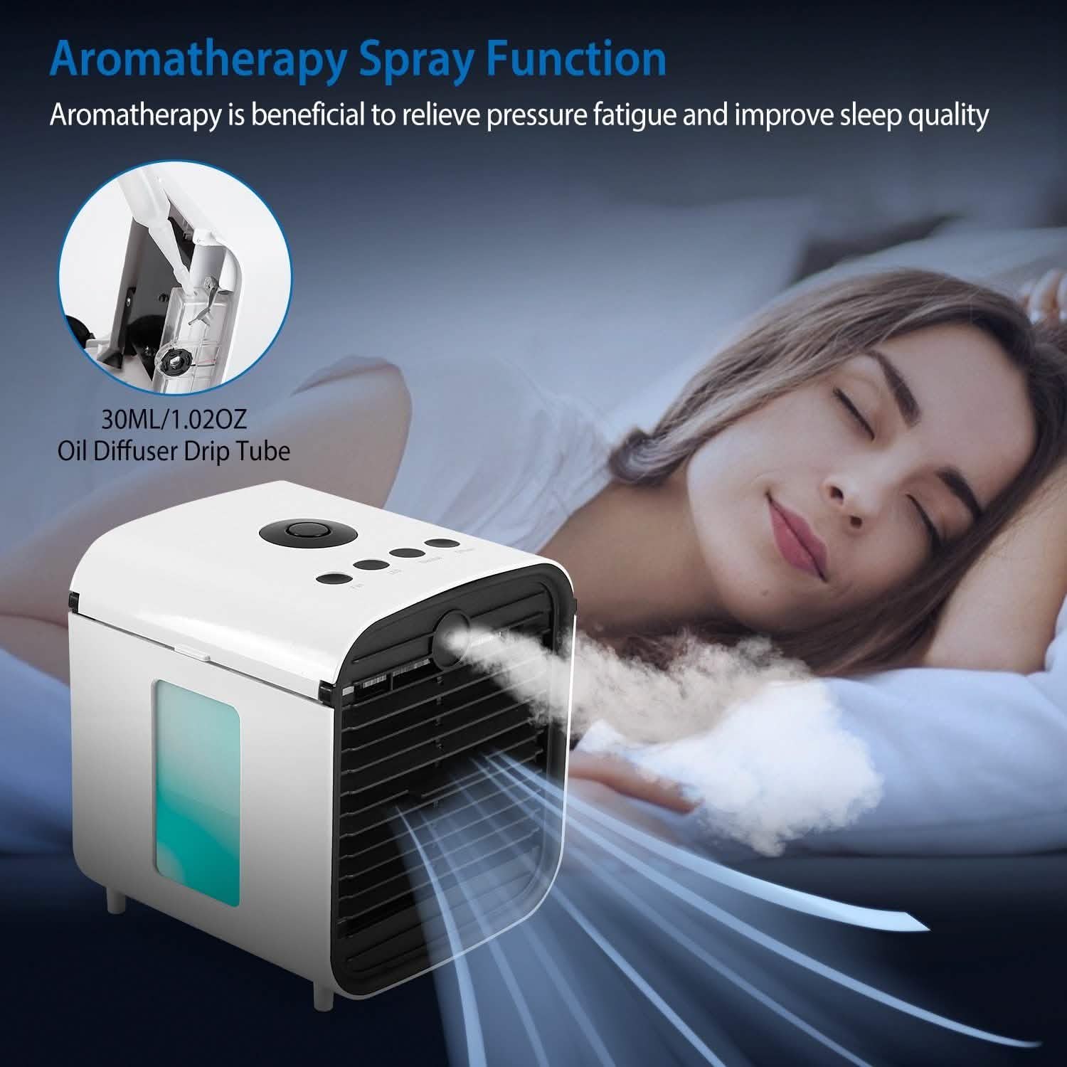 7-Color Change Portable Mini Air Conditioner Cooling Fan DailySale