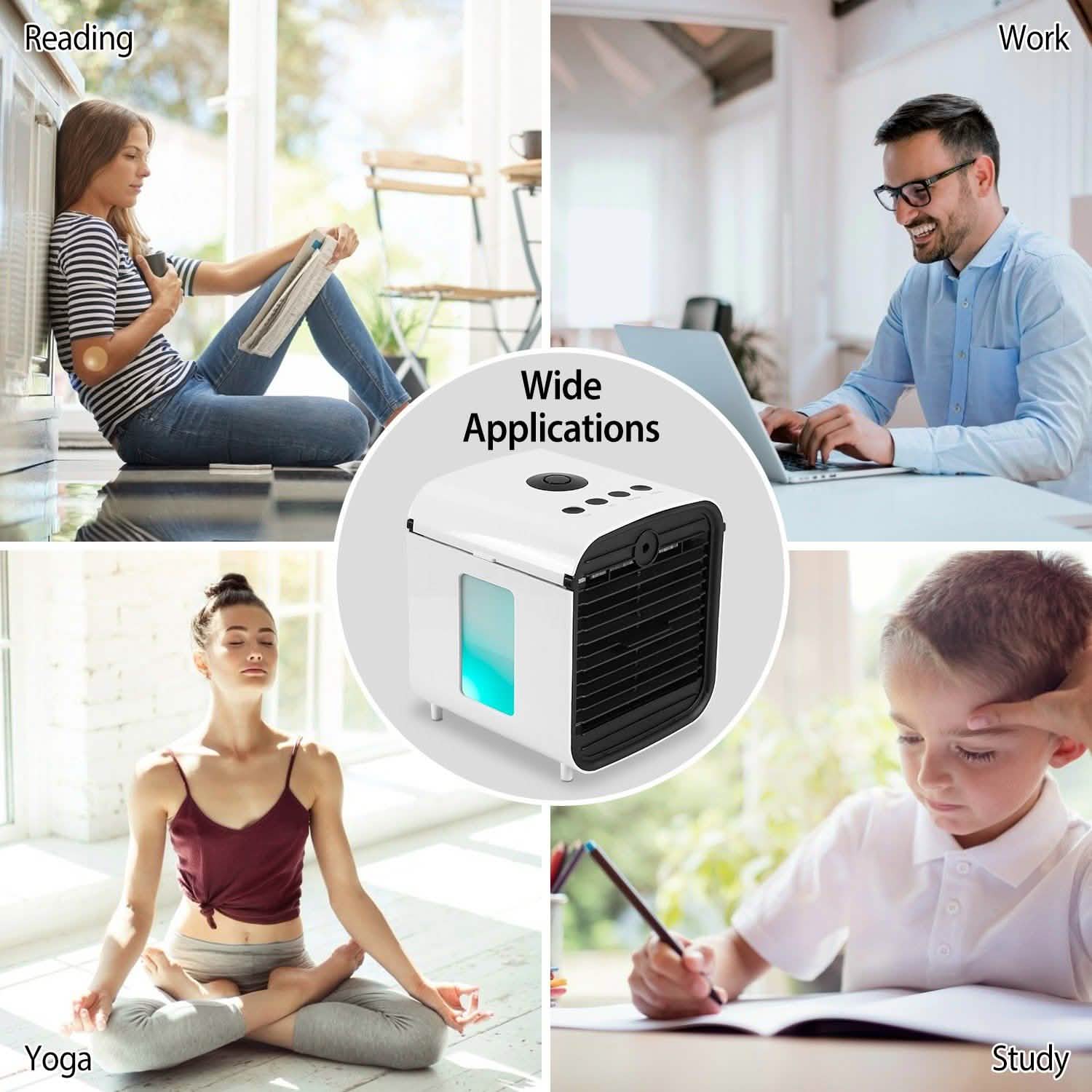 7-Color Change Portable Mini Air Conditioner Cooling Fan DailySale