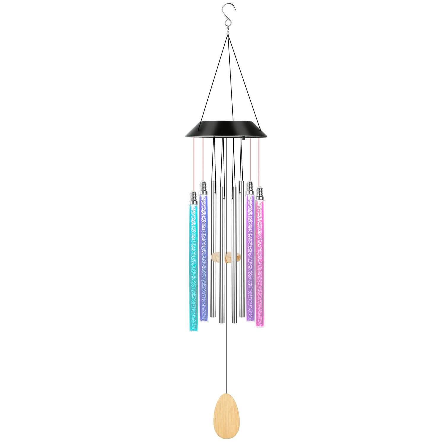 7 Color Changing Solar Wind Chime Lights DailySale