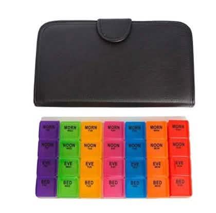 7 Day Extra Large Pill Organizer with Cute Travel Case DailySale