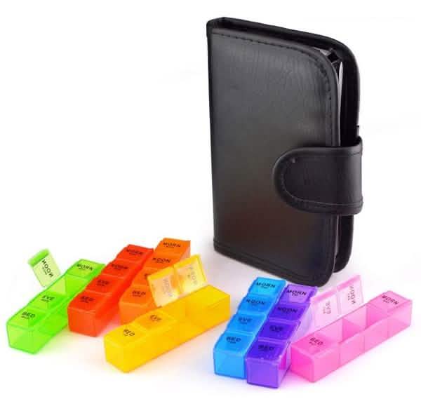 7 Day Extra Large Pill Organizer with Cute Travel Case DailySale