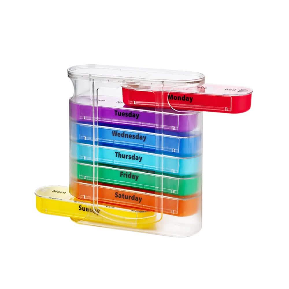 7 Day Stackable Pill Box Dispenser DailySale