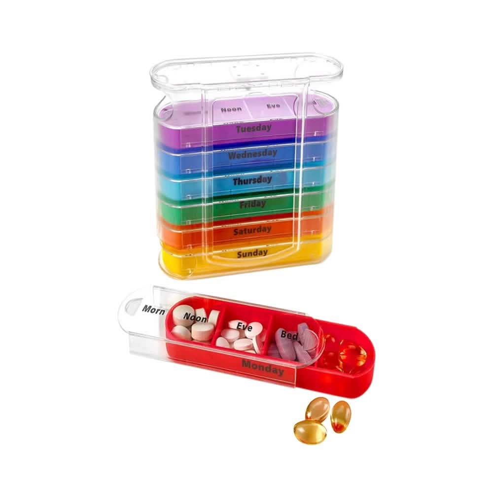 7 Day Stackable Pill Box Dispenser DailySale