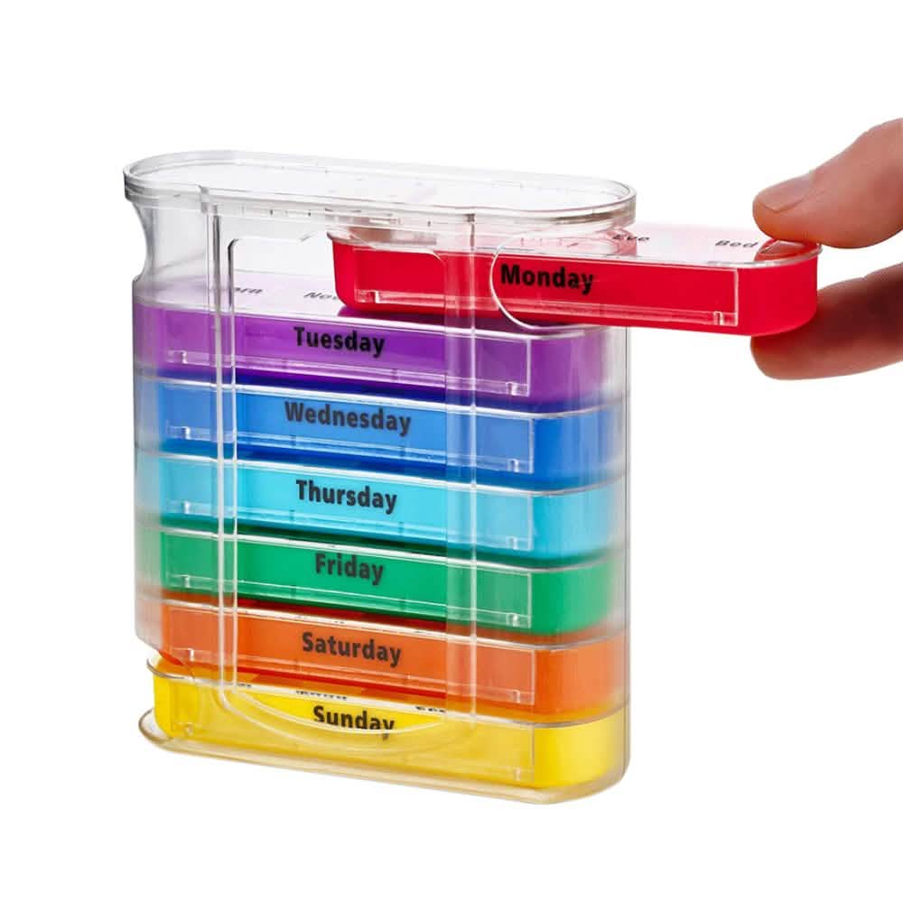 7 Day Stackable Pill Box Dispenser DailySale