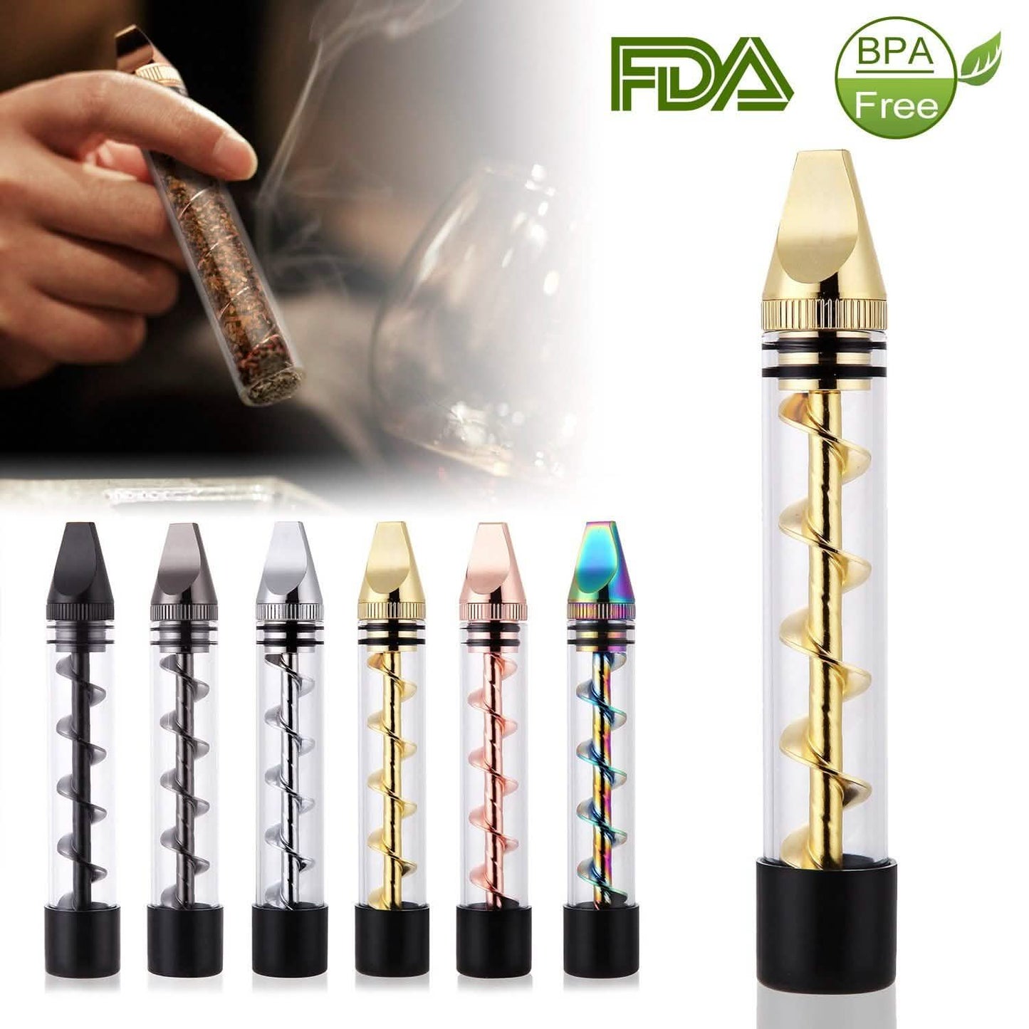 7-in-1 Grinder Blunt Kit with Smoking Metal Tip Cleaning Brush DailySale