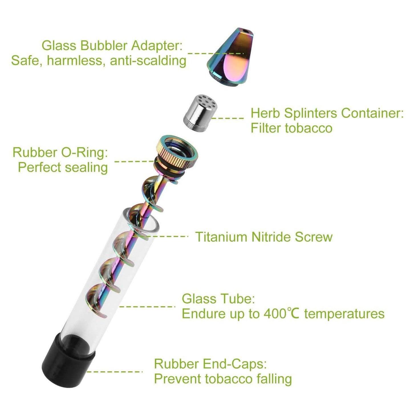 7-in-1 Grinder Blunt Kit with Smoking Metal Tip Cleaning Brush DailySale