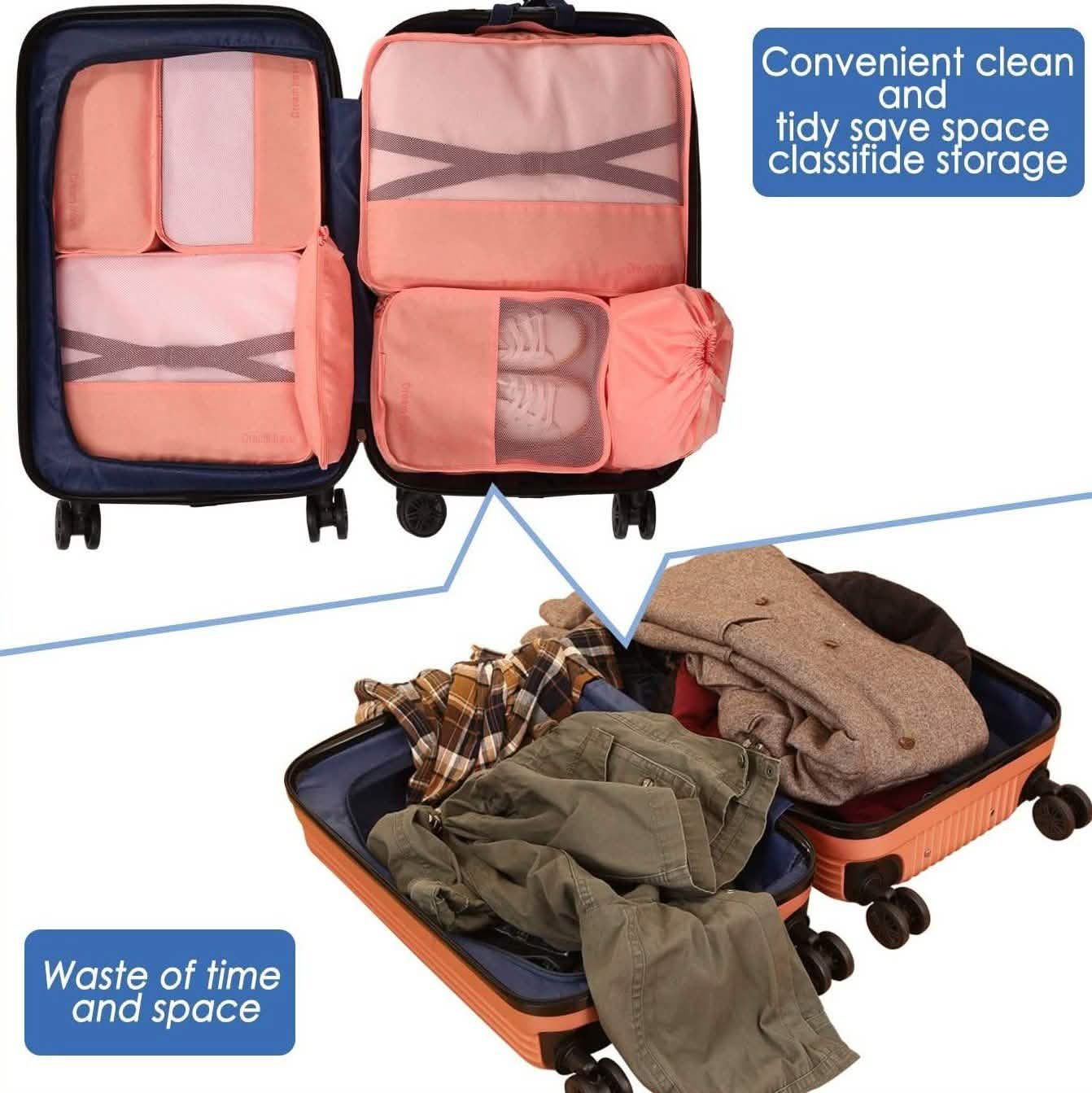 7-Pack: Travel Storage Cube Bag DailySale