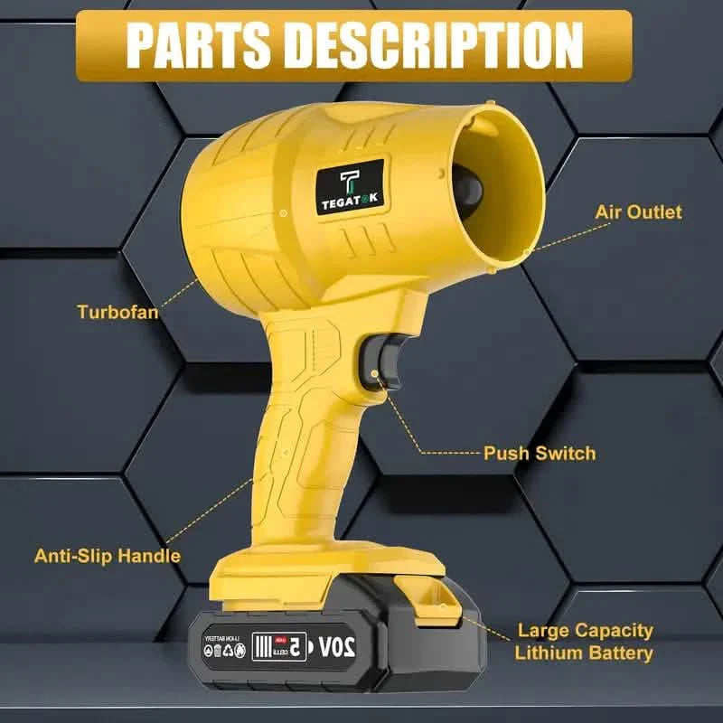 Turbo Jet Handheld Cordless Blower for Leaves, Dust & Car Drying DailySale