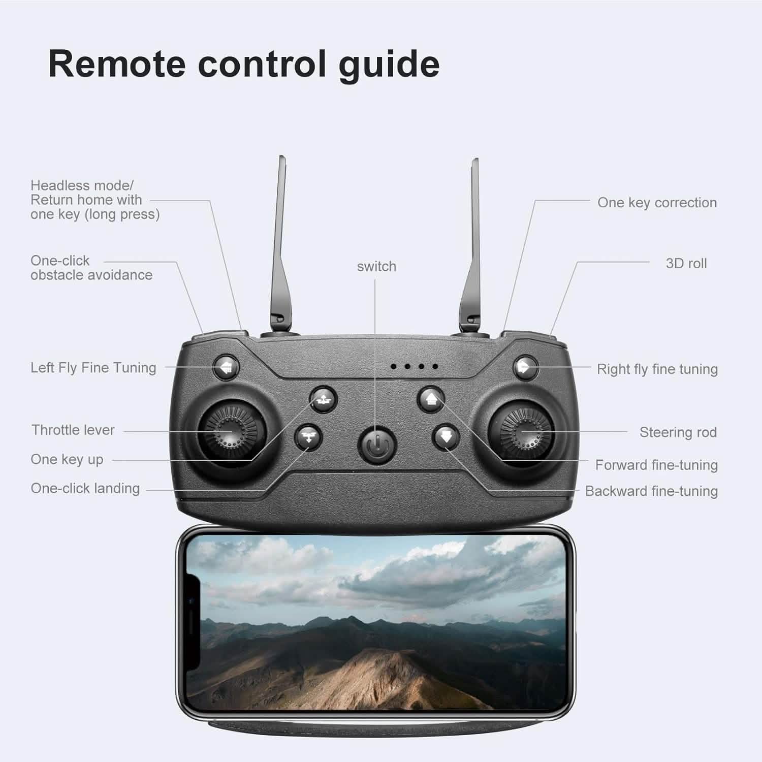Drone HD Dual Camera, WiFi FPV Foldable RC Quadcopter DailySale