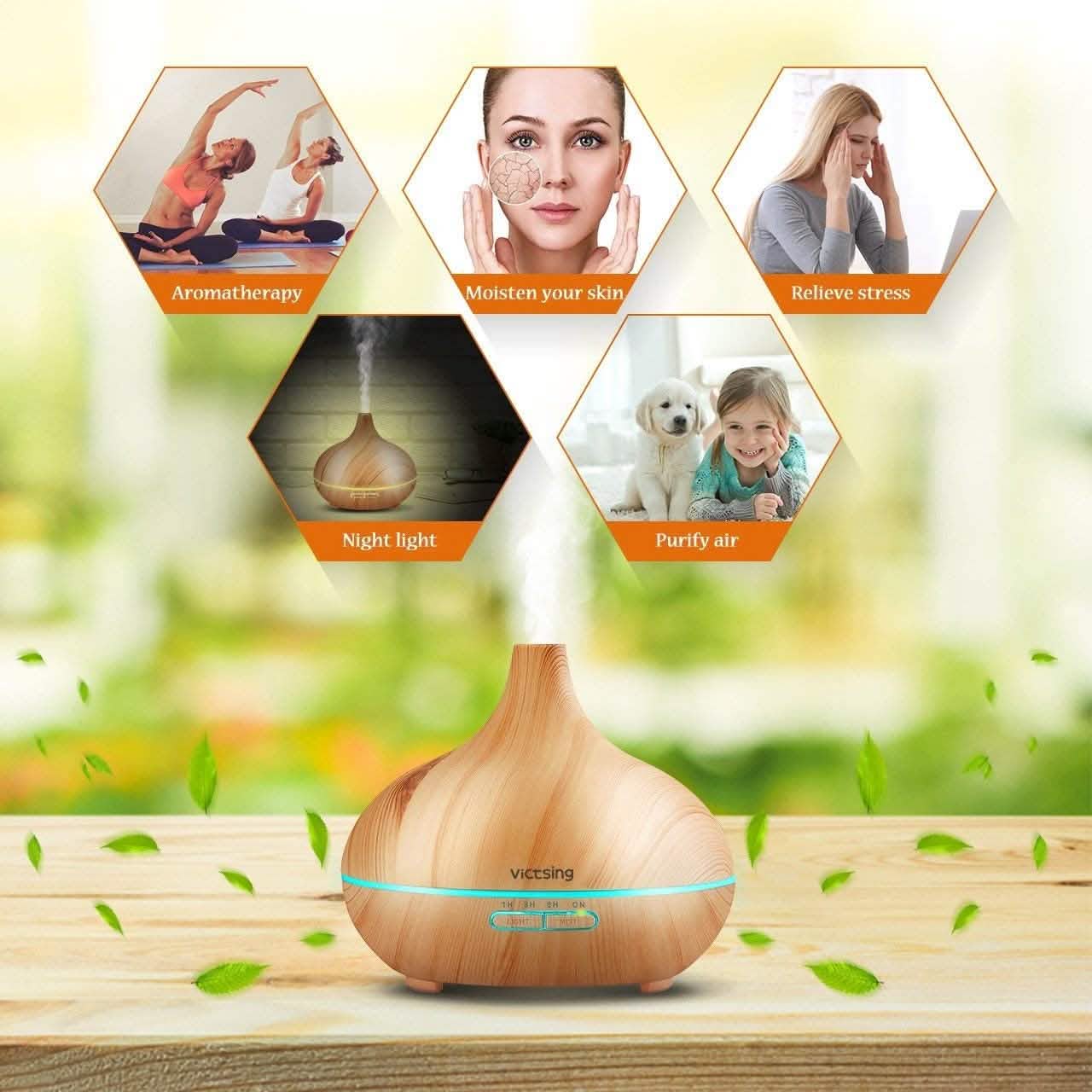 Cool Mist Humidifier Ultrasonic Aromatherapy Diffuser DailySale