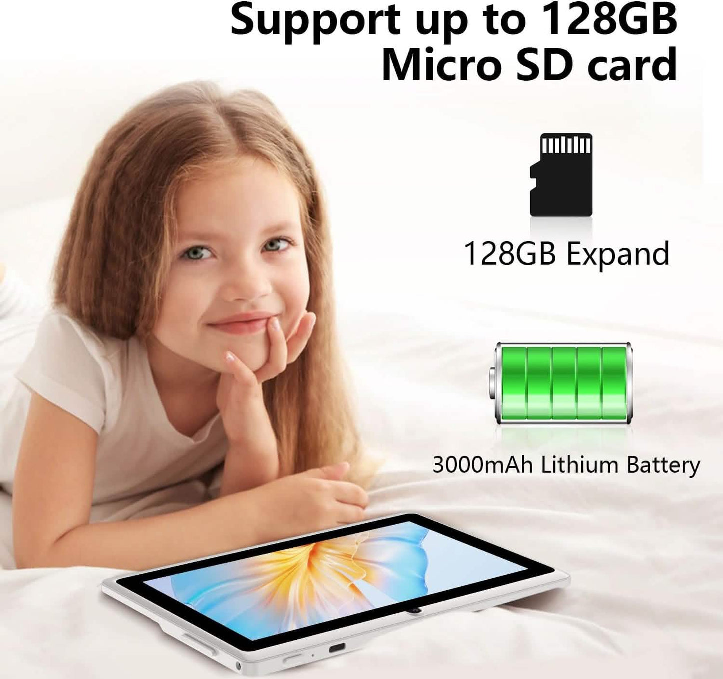 Android Tablet – 7" LCD, 2GB RAM + 4GB Extension, 32GB Storage, Dual Cameras, Wi-Fi, GPS, USB Charging DailySale