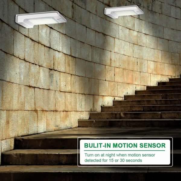 72 LED Solar Motion Sensor Lights Solar Wall Light DailySale