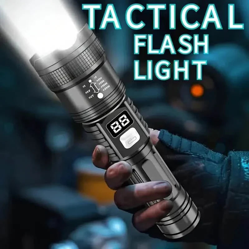 Ultra-Bright Tactical LED Flashlight – 3 Modes, USB Rechargeable, 600 Lumen, Outdoor, Hiking & Camping DailySale