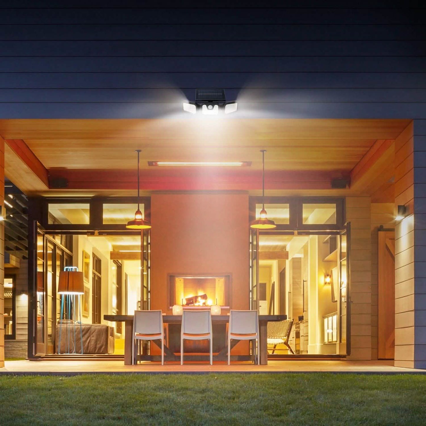 74 LEDs 3 Adjustable Solar Head Motion Sensor Flood Light DailySale