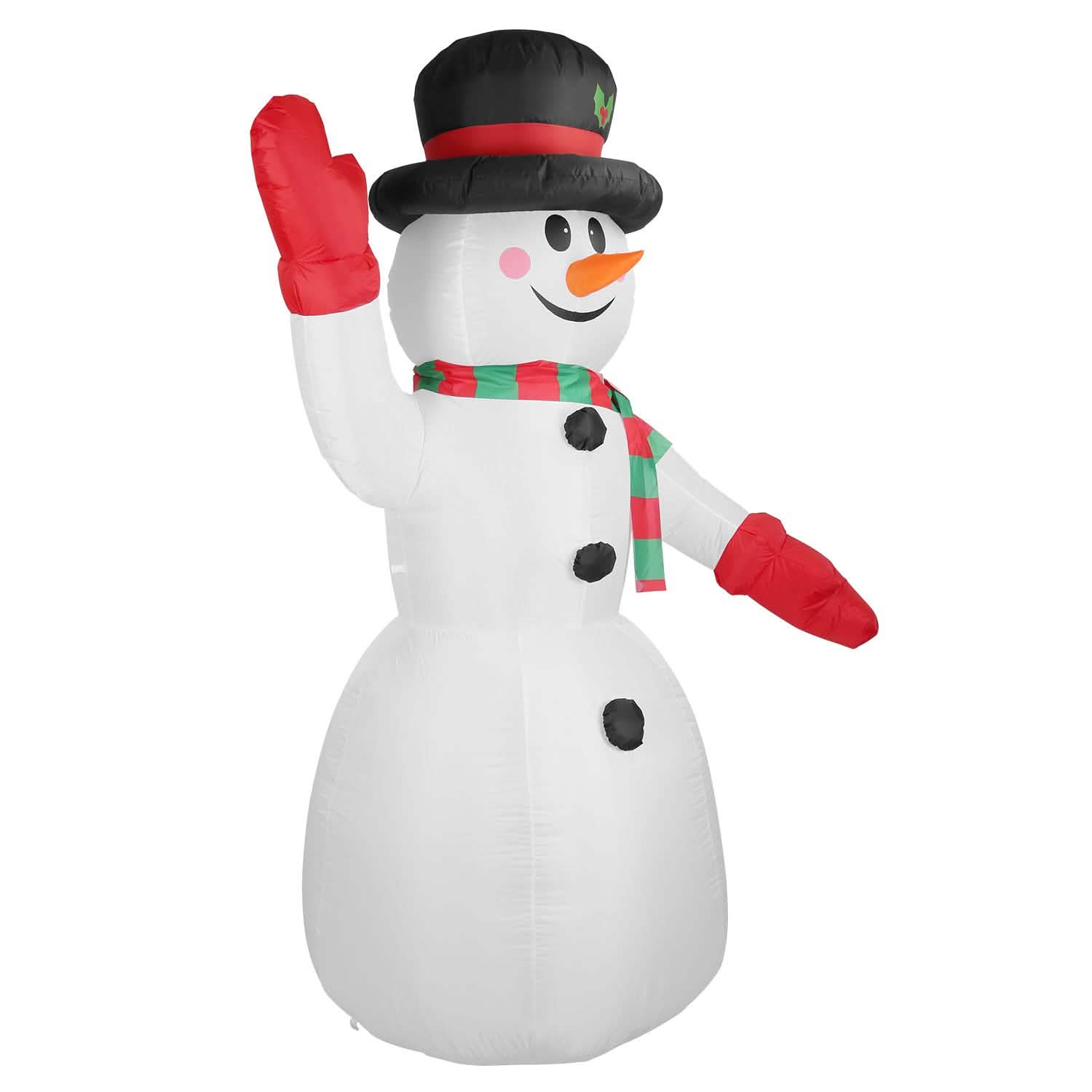 7.9ft Christmas Inflatable Giant Snowman Blow Up with LED Lights Hat Scarf DailySale