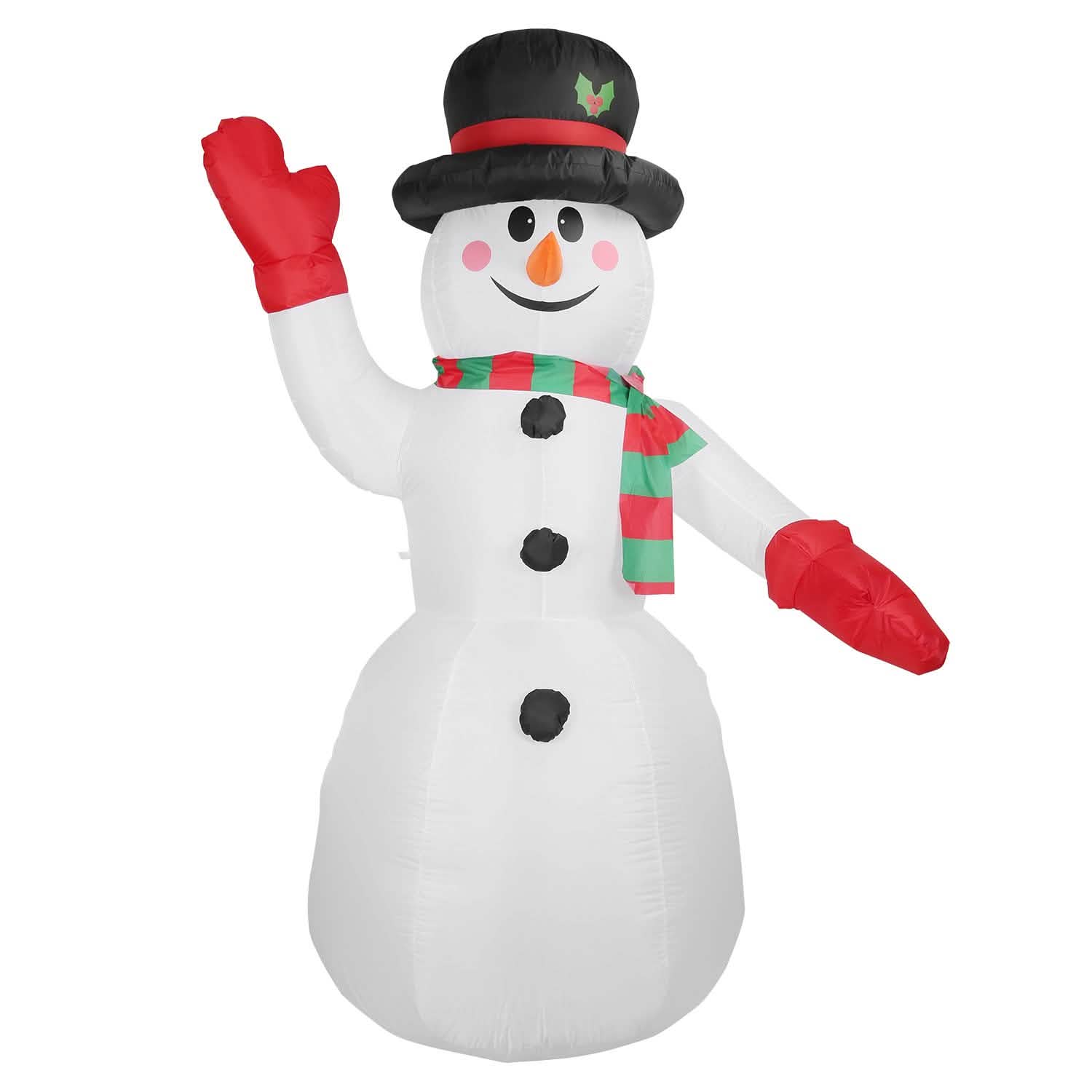 7.9ft Christmas Inflatable Giant Snowman Blow Up with LED Lights Hat Scarf DailySale